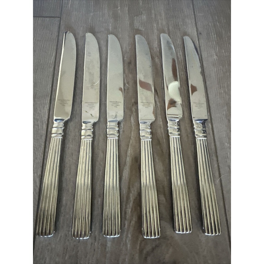 6 Dinner Knives Reed & Barton 18/10 Stainless Steel CRESCENDO II Flatware‎